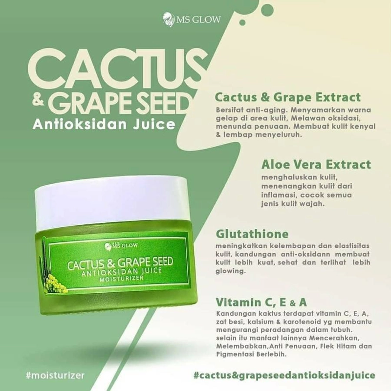 Product image MS Glow Jatim - MS Glow Hydrating Juice 50gr Cactus And Grape Seed