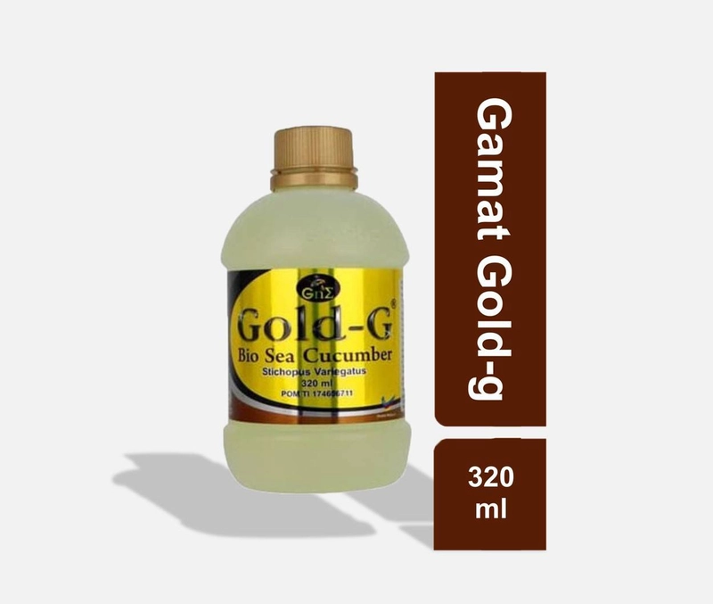 Product image GOLD-G Jeli Gamat Mas / Teripang - Suplemen Daya Tahan Tubuh - Mempercepat penyembuhan luka 320 ml