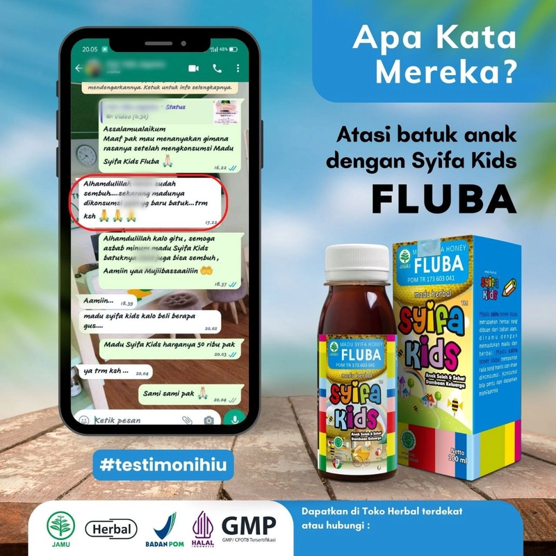 Product image MADU SYIFA KIDS FLUBA 100 ML