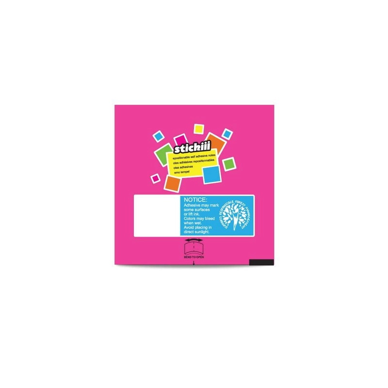 Product image Sinar Dunia - Stickiii Sticky Notes Cyber Pink 3 X 3 Cm 100 Lembar