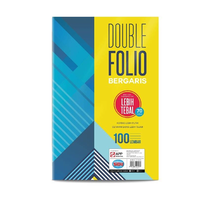Product image Sinar Dunia - Double Folio Bergaris 100 Lembar 70 Gsm