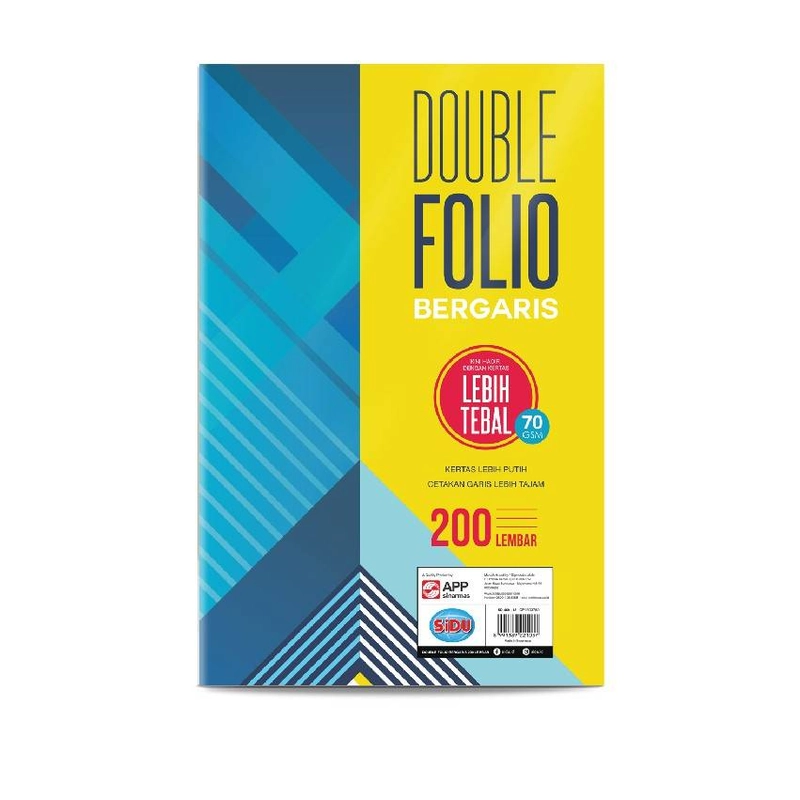 Product image Sinar Dunia - Double Folio Bergaris 100 Lembar 70 Gsm