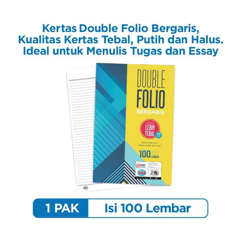 Product image Sinar Dunia - Double Folio Bergaris 100 Lembar 70 Gsm