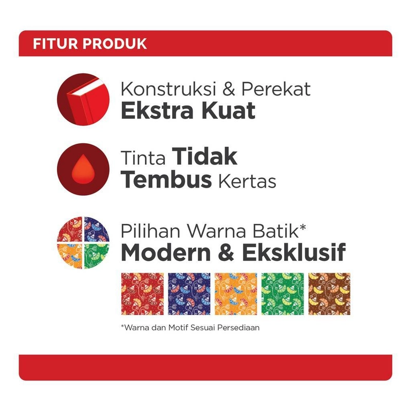 Product image Sinar Dunia - Paperline Hard Cover 100F Folio 5 Pcs