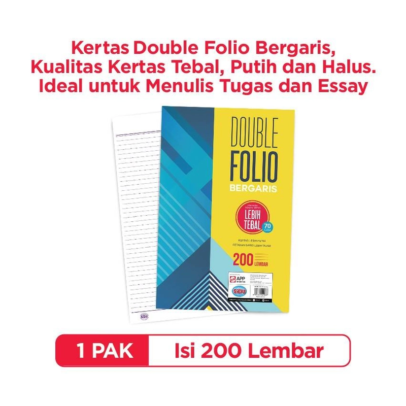 Product image Sinar Dunia - Double Folio Bergaris 100 Lembar 70 Gsm