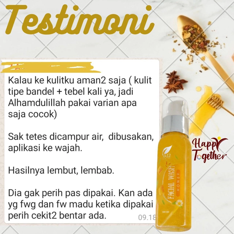 Product image SR12 Herbal Skincare - Facial Wash 100ml Honey