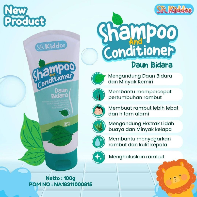 Product image SR12 Herbal Skincare - Shampoo Dan Conditioner Daun Bidara 100ml SRKiddos