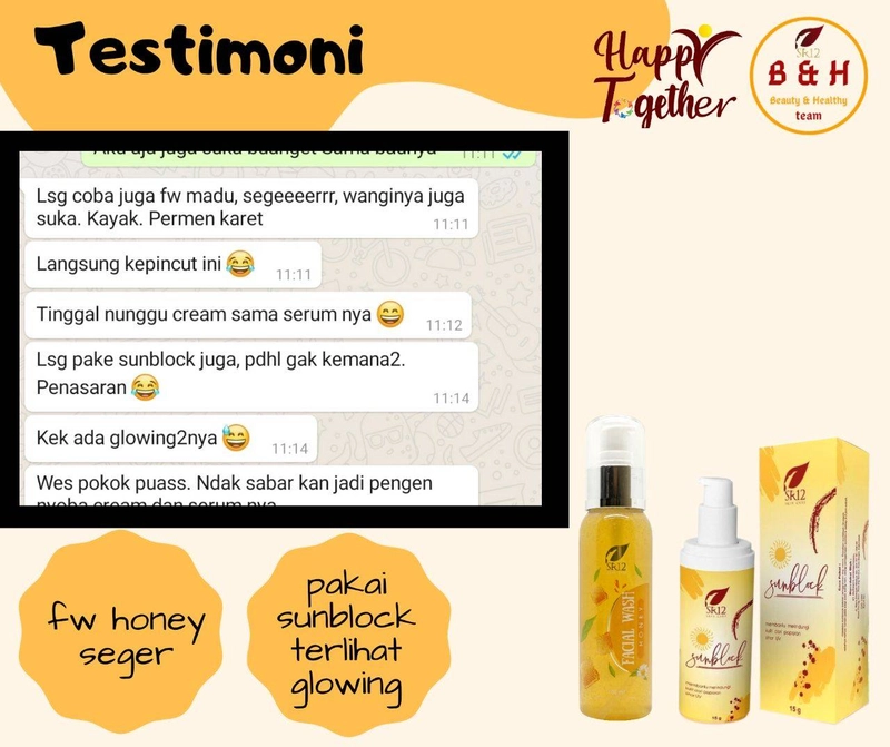 Product image SR12 Herbal Skincare - Facial Wash 100ml Honey