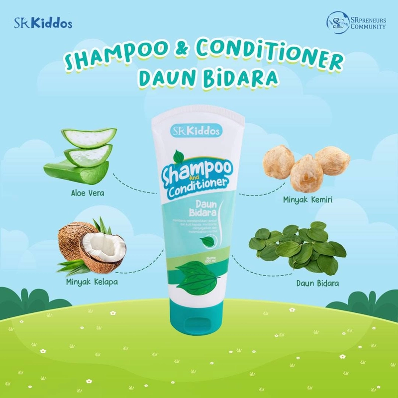 Product image SR12 Herbal Skincare - Shampoo Dan Conditioner Daun Bidara 100ml SRKiddos