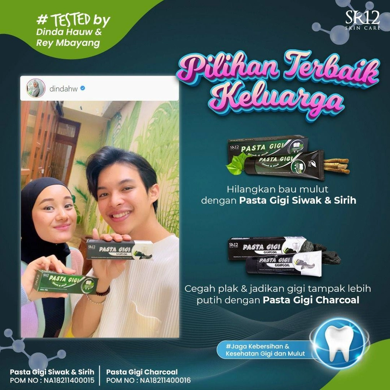 Product image SR12 Herbal Skincare - Pasta Gigi Odol 100g Charcoal