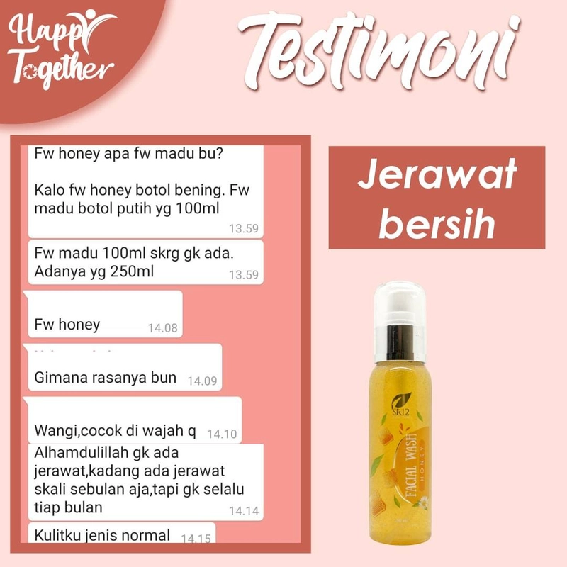 Product image SR12 Herbal Skincare - Facial Wash 100ml Honey