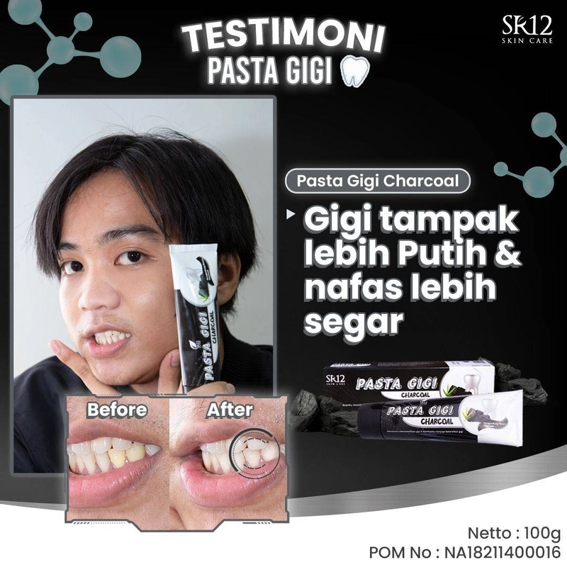 Product image SR12 Herbal Skincare - Pasta Gigi Odol 100g Charcoal