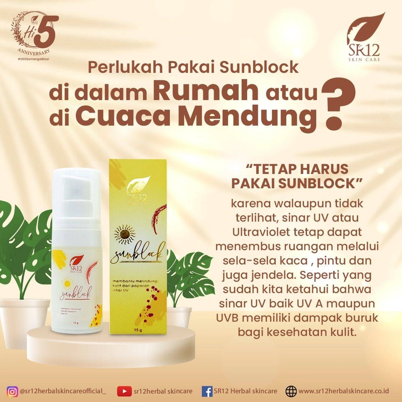 Product image SR12 Herbal Skincare - Sunblock 15gr SPF 30 UV Filter