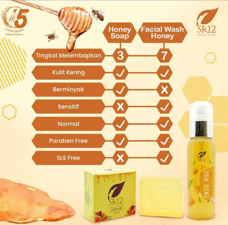 Product image SR12 Herbal Skincare - Facial Wash 100ml Honey