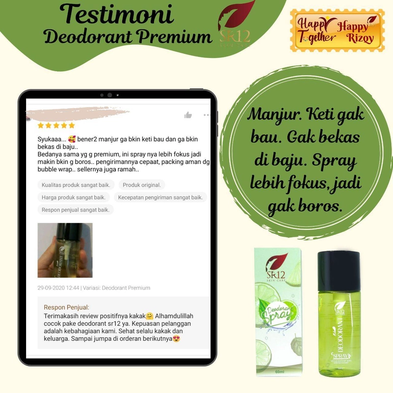 Product image SR12 Herbal Skincare - Deodorant Spray 60ml Reguler