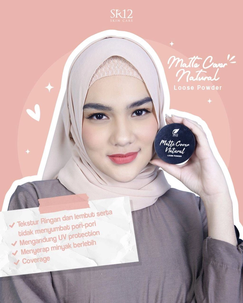Product image SR12 Herbal Skincare - Matte Cover Natural Loose Powder 15g Bedak Tabur