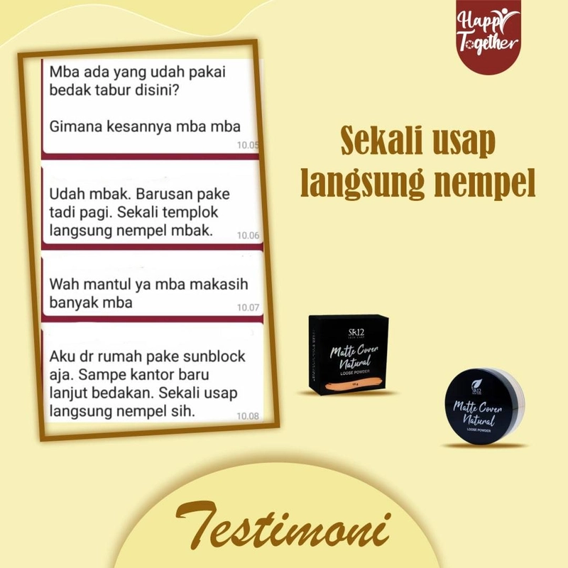 Product image SR12 Herbal Skincare - Matte Cover Natural Loose Powder 15g Bedak Tabur