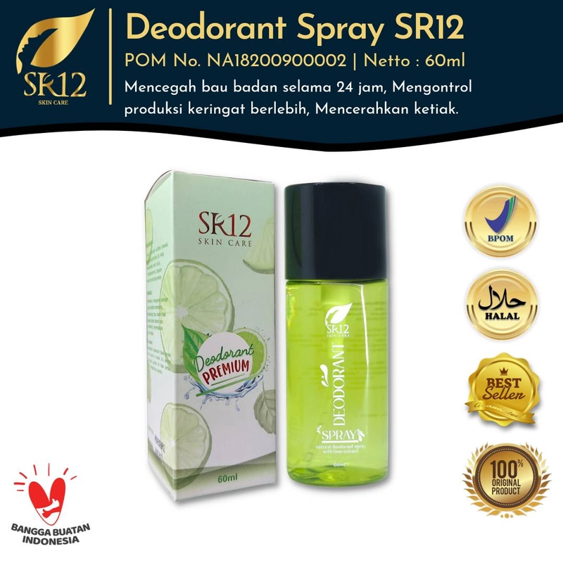 Product image SR12 Herbal Skincare - Deodorant Spray Premium 60ml Premium Quality