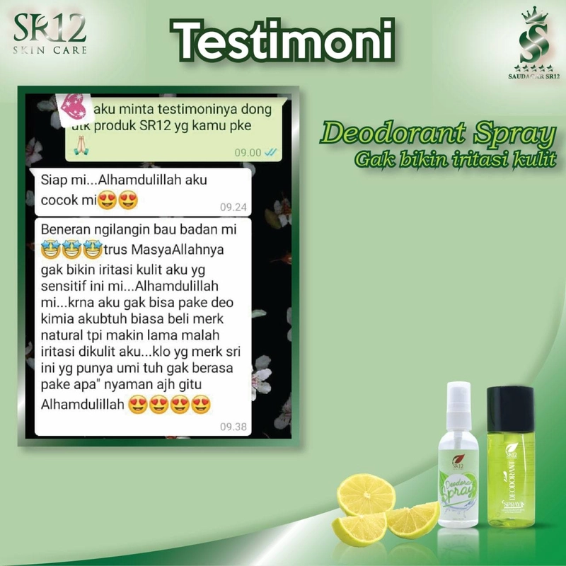 Product image SR12 Herbal Skincare - Deodorant Spray Premium 60ml Premium Quality