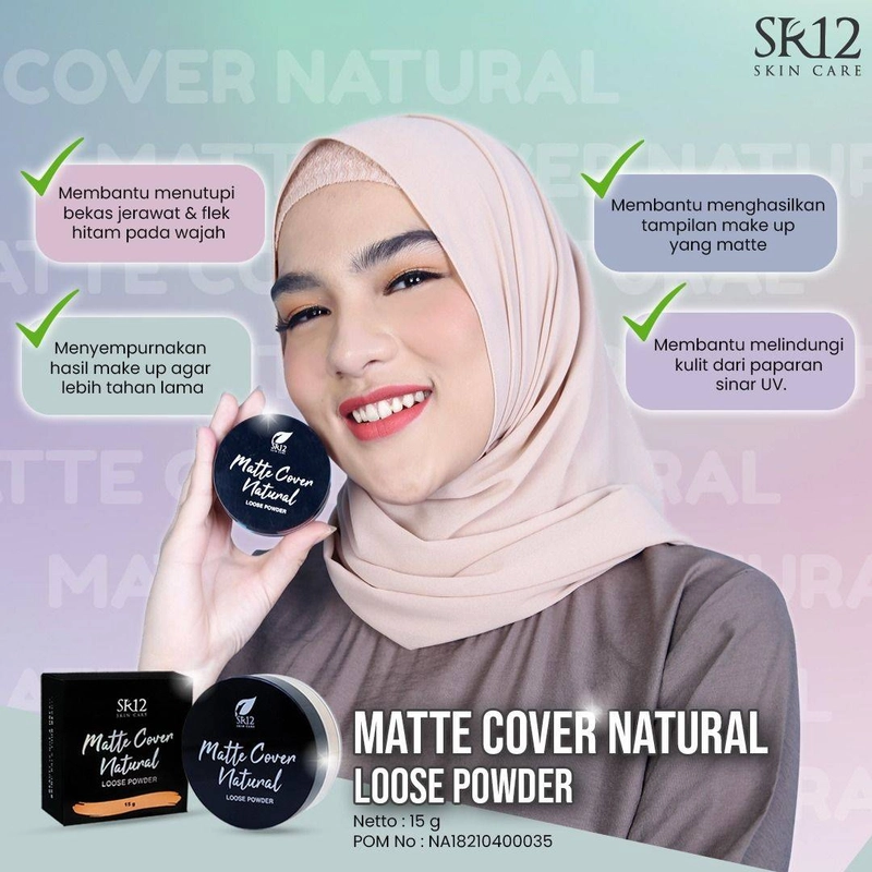 Product image SR12 Herbal Skincare - Matte Cover Natural Loose Powder 15g Bedak Tabur