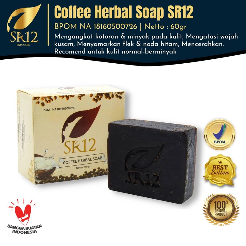 Product image SR12 Herbal Skincare - Coffee Herbal Soap 60gr Bar