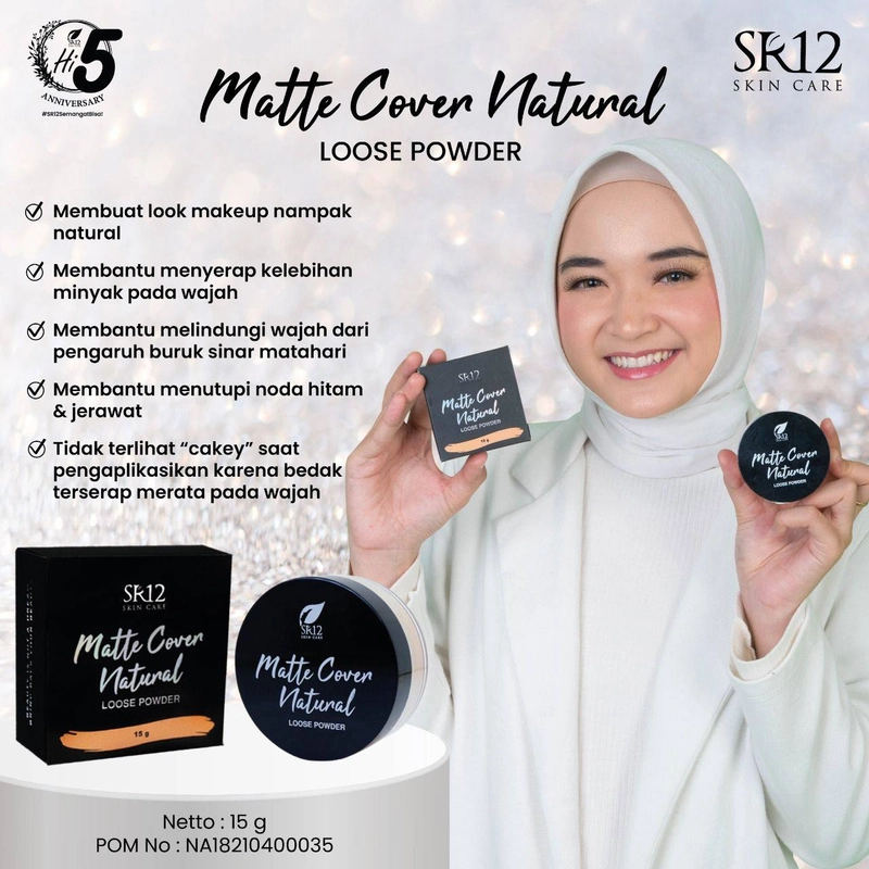 Product image SR12 Herbal Skincare - Matte Cover Natural Loose Powder 15g Bedak Tabur