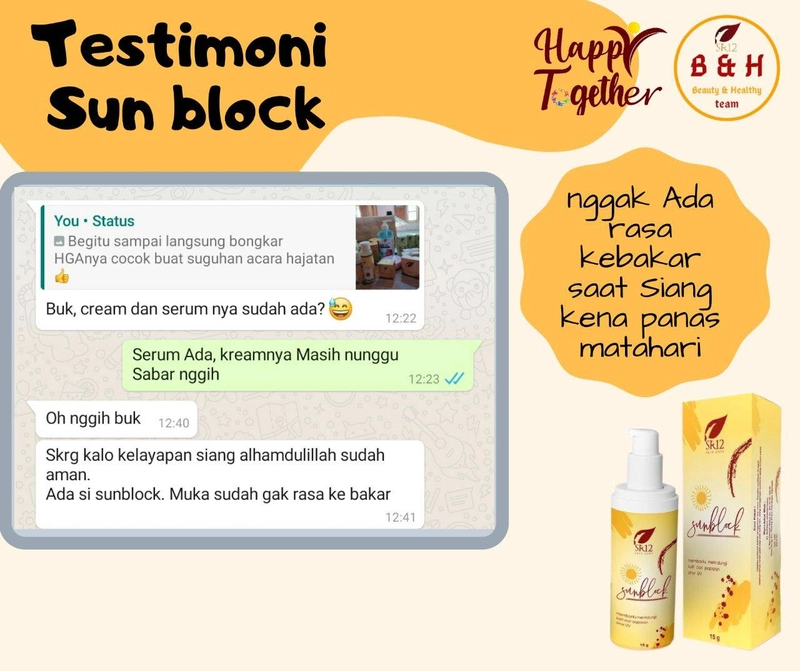 Product image SR12 Herbal Skincare - Sunblock 15gr SPF 30 UV Filter