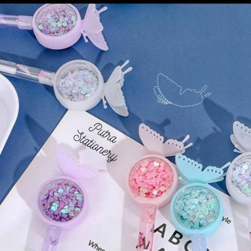 Product image Putra Stationery - Pulpen Gel Kupu-Kupu Anti Nyamuk 1 Pcs Pink