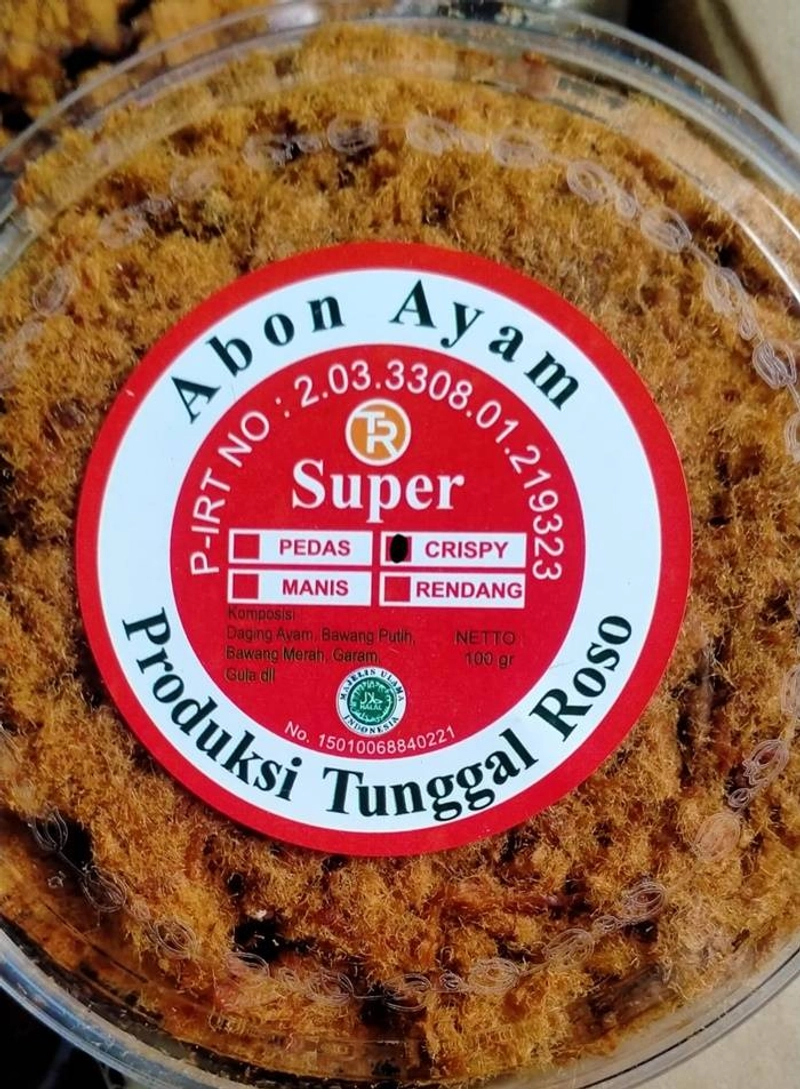 Product image Super Tunggal - Abon Ayam Makanan Siap Saji Crispy 100gr