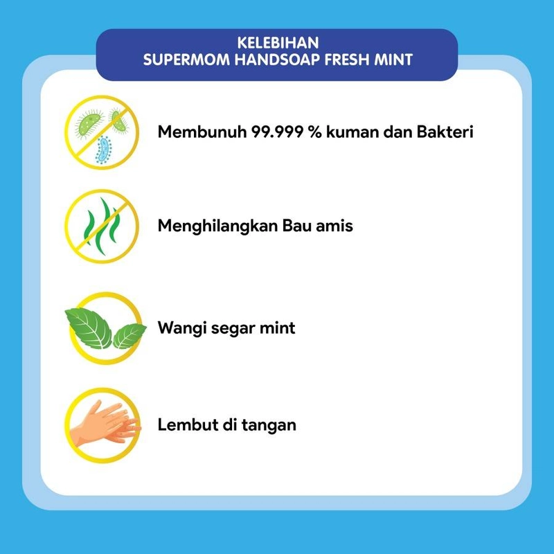 Product image SuperMOM - Hand Soap Fresh Mint Sabun Cuci Tangan 1,5L