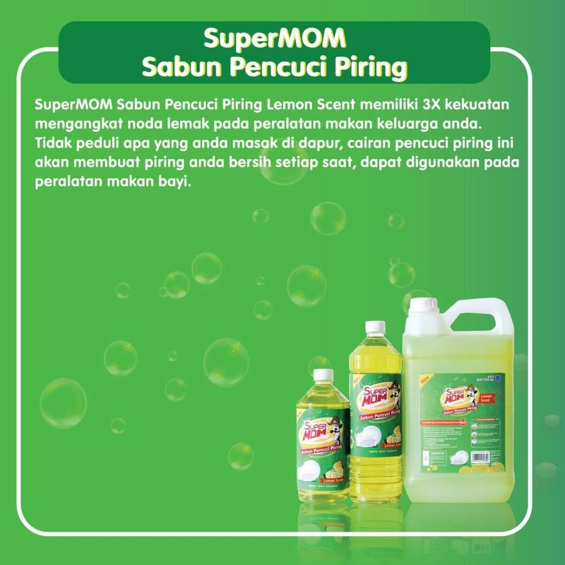 Product image SuperMOM - Sabun Pencuci Piring Active Concentrated 5L