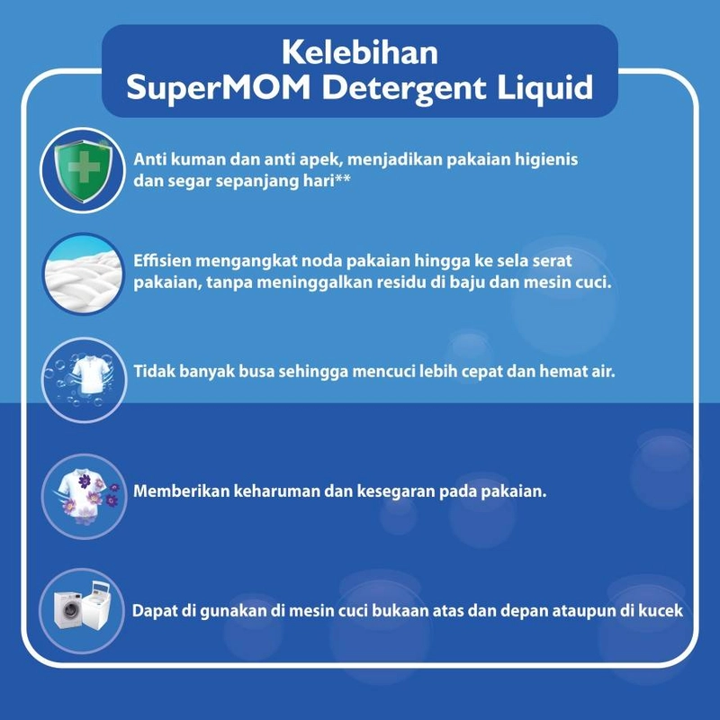 Product image SuperMOM - Detergent Liquid Ocean Blue 1L