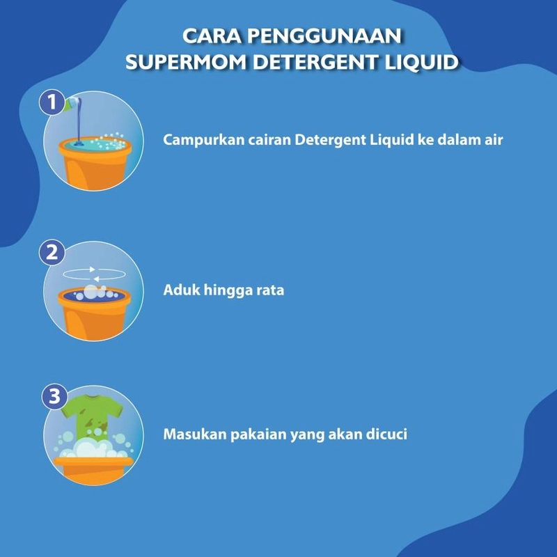 Product image SuperMOM - Detergent Liquid Ocean Blue 1L