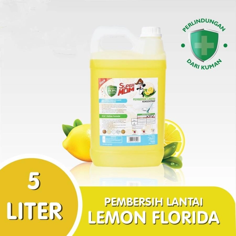 Product image SuperMOM - Pembersih Lantai Anti Bakteri Lemon Fresh Florida 5 Liter