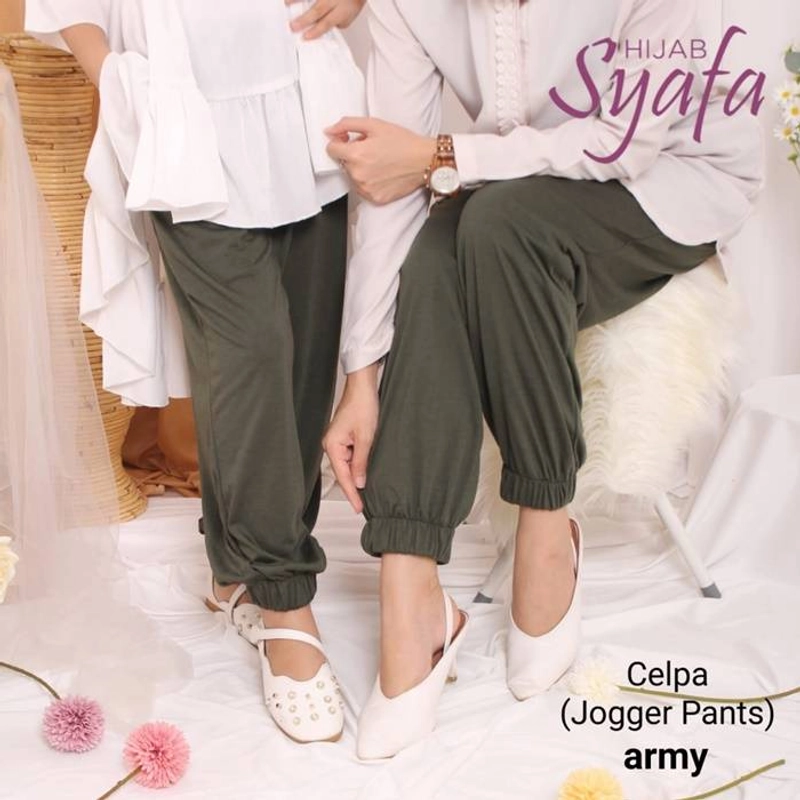 Product image Syafa Hijab - Celpa ( Jogger Pants ) S Army