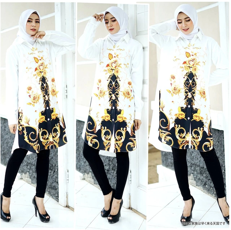 Product image Syahrinda - Tunik Putih Kemeja Sultan  (Putih, L, Pcs)