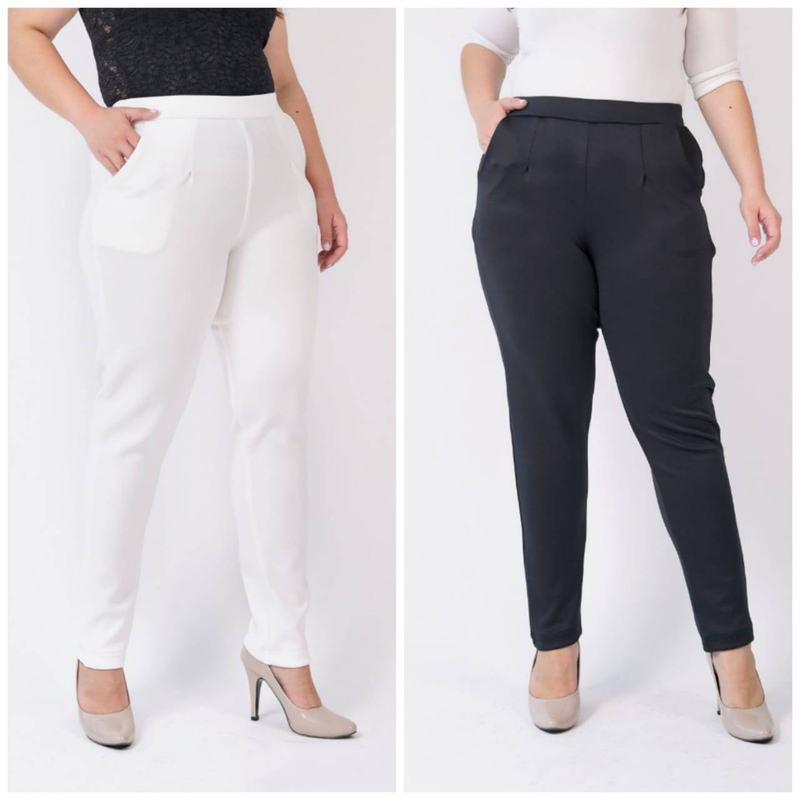 Syahrinda - Celana Pensil Basic Scuba Pants  (Hitam, Super Jumbo, Pcs)