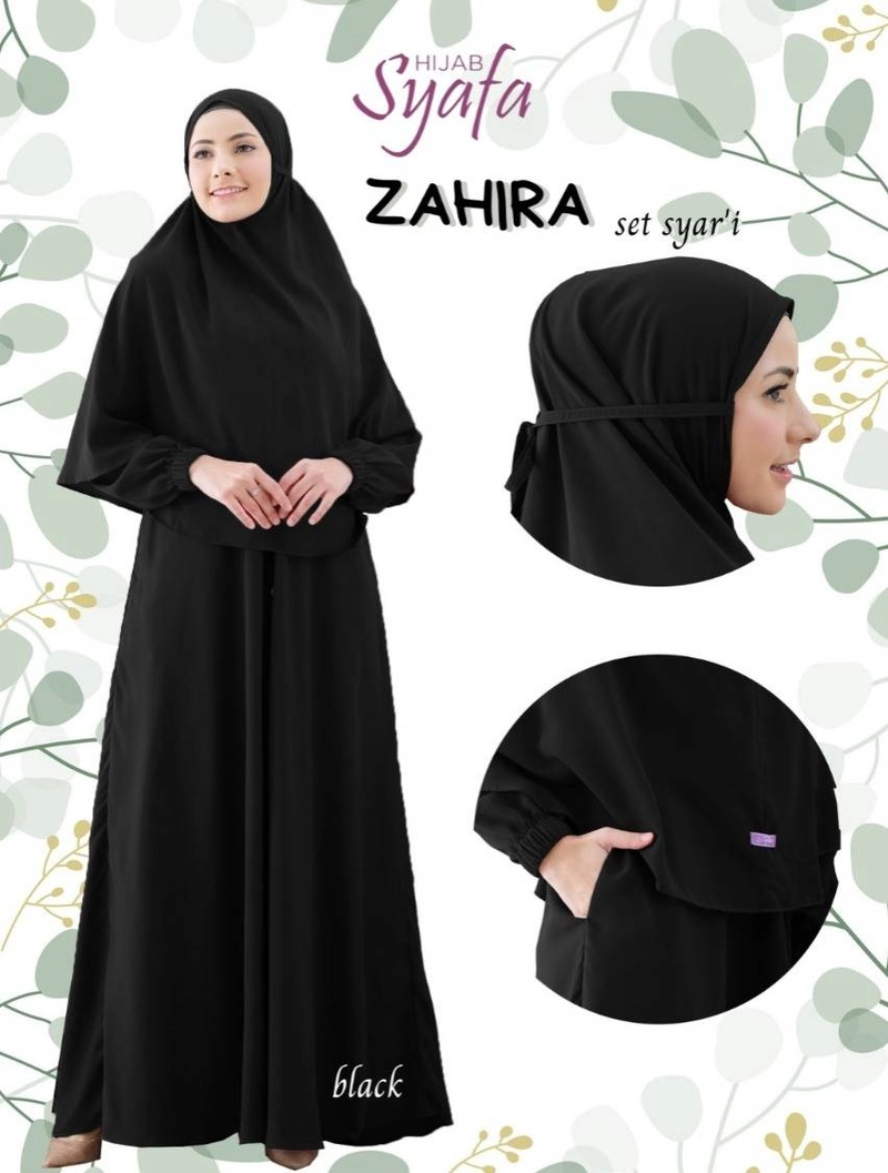 Product image Syafa Hijab - ZAHIRA SET S BLACK