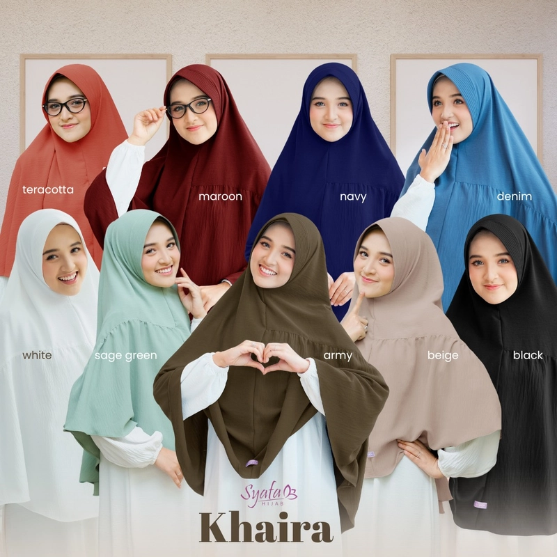 Product image Syafa Hijab - KHAIRA SERIES L BLACK