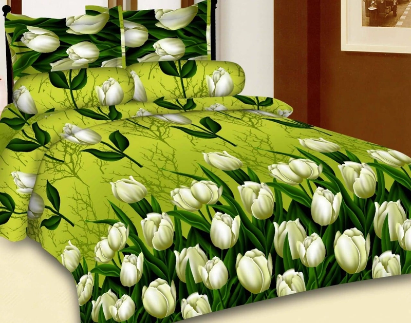 Product image Episopie - Sarung Kasur Busa Motif Green Tulip 160 Cm X 200 Cm X 10cm Hijau