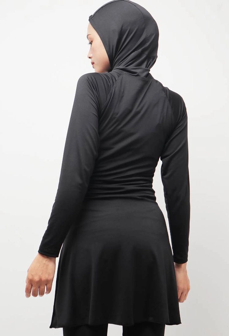 Product image Td Active - LSA22 Set Baju Renang Set Hijab Muslim Hijab Atasan Legging S Hitam