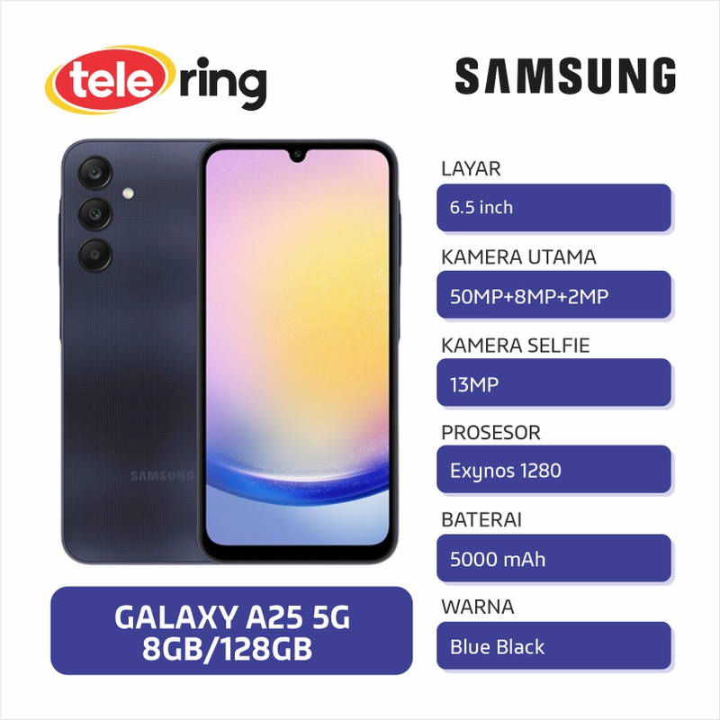 Product image TELE RING - HP SAMSUNG SM-A256E/DSN A25 5G 8/128 BLUE BLACK
