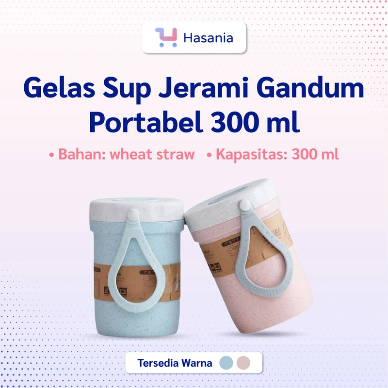 Product image Hasania Home - Mangkok Wheat Straw Dengan Tutup 300 mL Krem