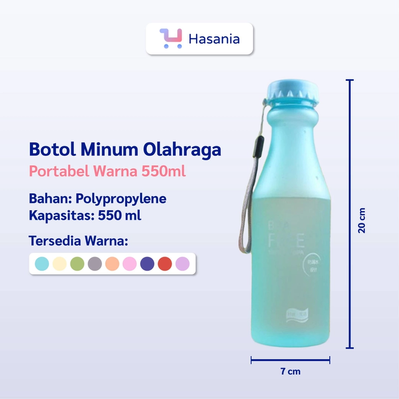 Product image Hasania Home - Botol Minum Olahraga 550 mL Putih