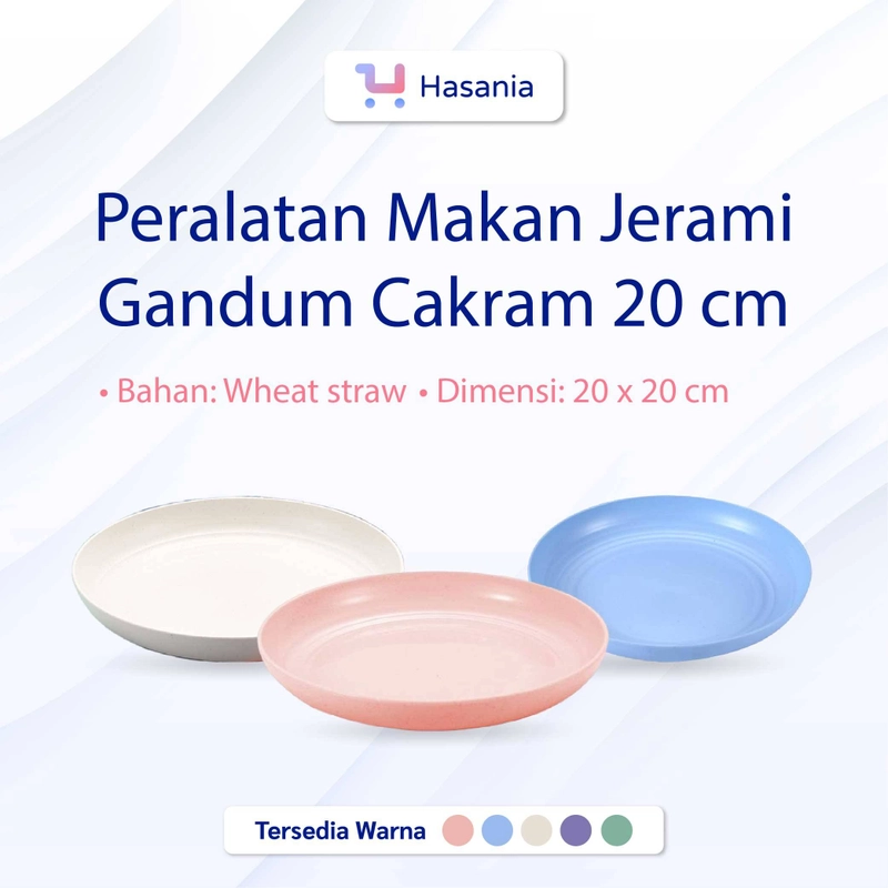 Product image Hasania Home - Piring Makan Wheat Straw Oval 20 cm Biru