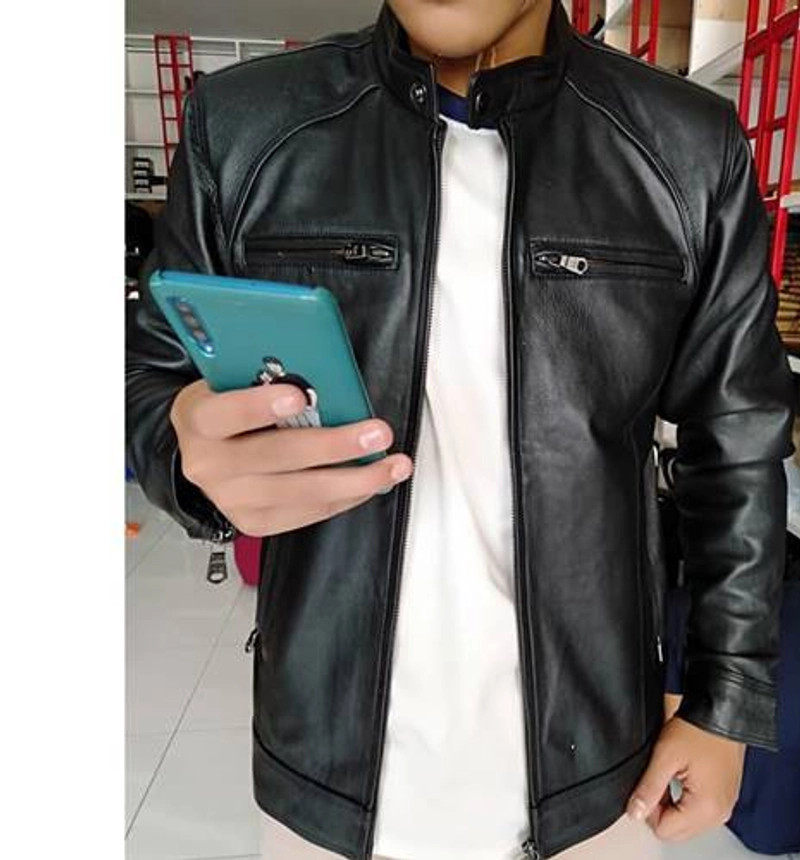 Product image [PO] Toko Sinar Garut - Jaket Kulit Domba Asli Pria Elegant Hitam M