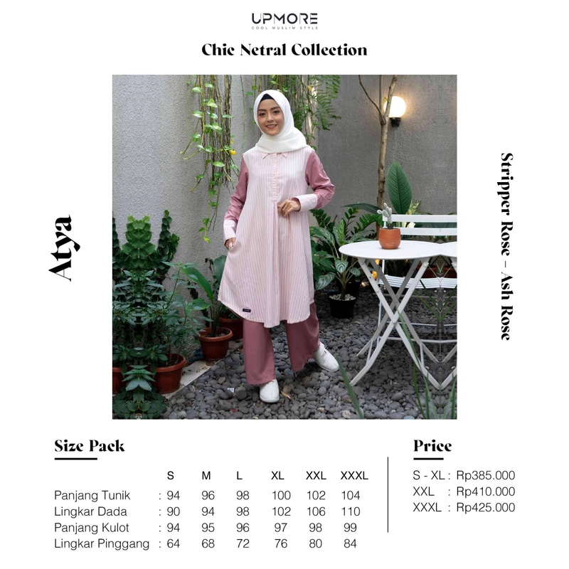 Product image Upmore - Gamis UM 019 Atya Stripper S Ash Rose