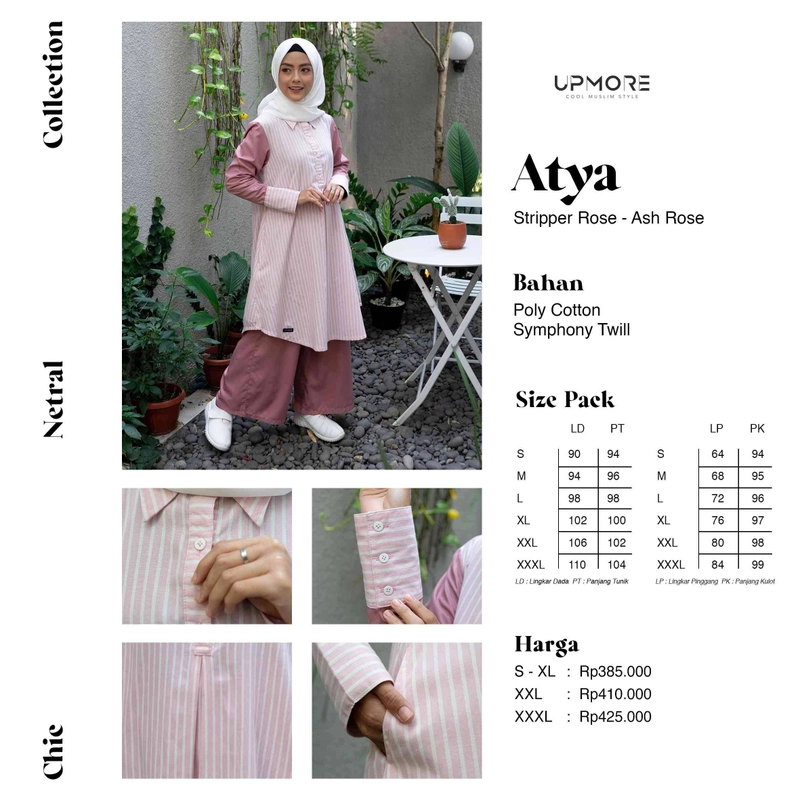 Product image Upmore - Gamis UM 019 Atya Stripper S Ash Rose