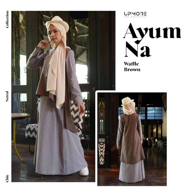 Product image Upmore - Gamis UM 020 Ayumna XL Wafle Brown - Brown Aztec