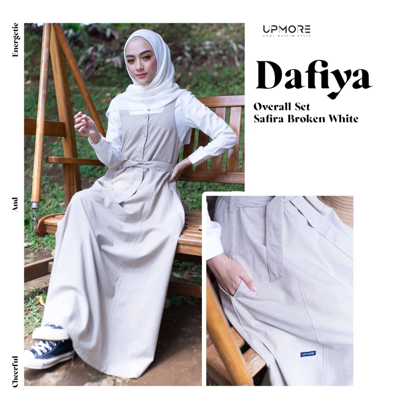 Product image Upmore - Gamis UM 022 Dafiya S Safari - Broken White SET